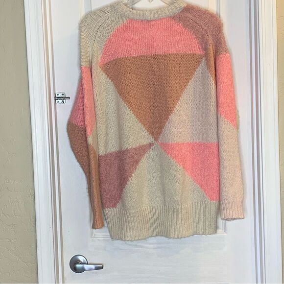 J Crew Slouchy Color Block Tunic Sweater Size Large - Picture 9 of 9